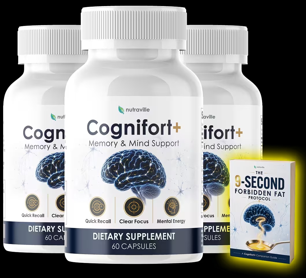 Cognifort bundle with supplement bottles and guide